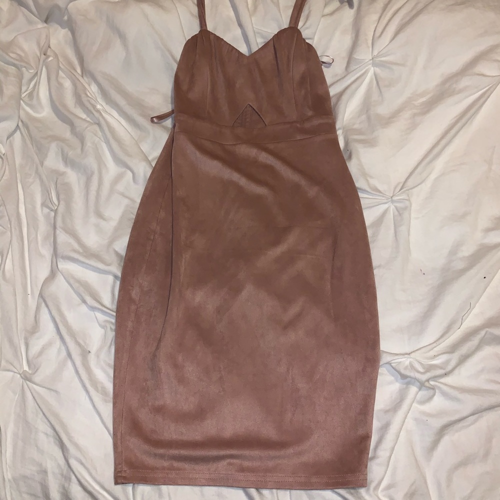 Pink Suede Dress